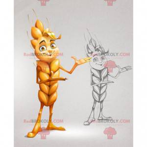 Mascota de mazorca de maíz amarillo y gigante - Redbrokoly.com
