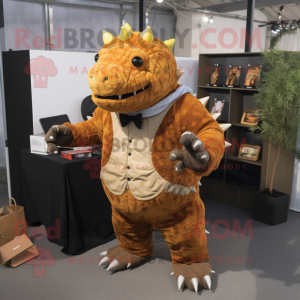 Rust Ankylosaurus maskot...