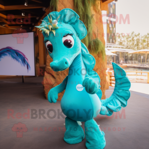 Turkis Sea Horse maskot...