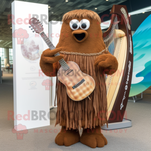 Brun Celtic Harp maskot...