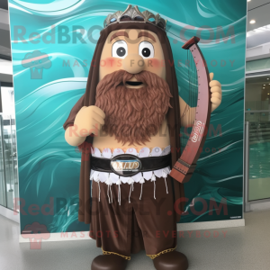 Brun Celtic Harpe maskot...