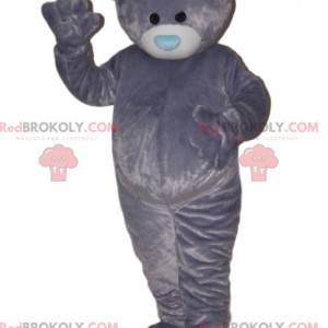 Mascota oso muy suave, con su hocico azul. - Redbrokoly.com