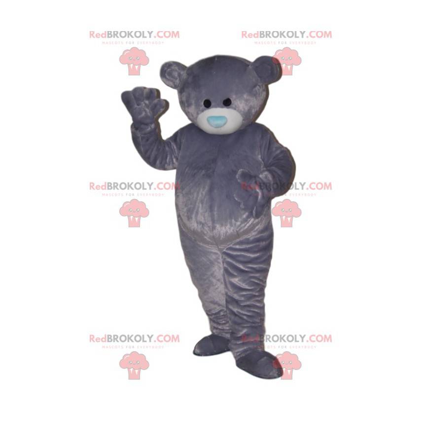 Mascotte orso molto morbido, con il suo muso blu. - Mascotte orso molto morbido, con il suo muso blu. -