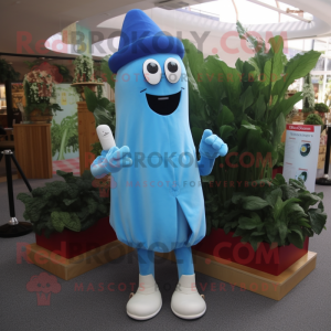 Blue Radise maskot kostume...