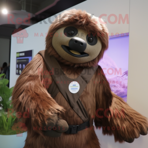 Brown Giant Sloth mascotte...