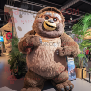 Brown Giant Sloth mascotte...