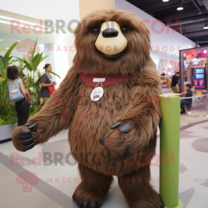 Brown Giant Sloth mascotte...