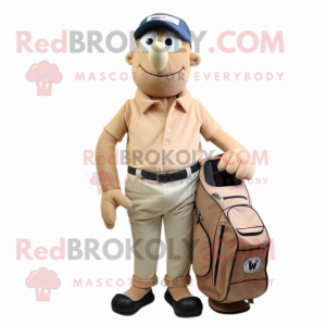 Brauner Golfbag Maskottchen...