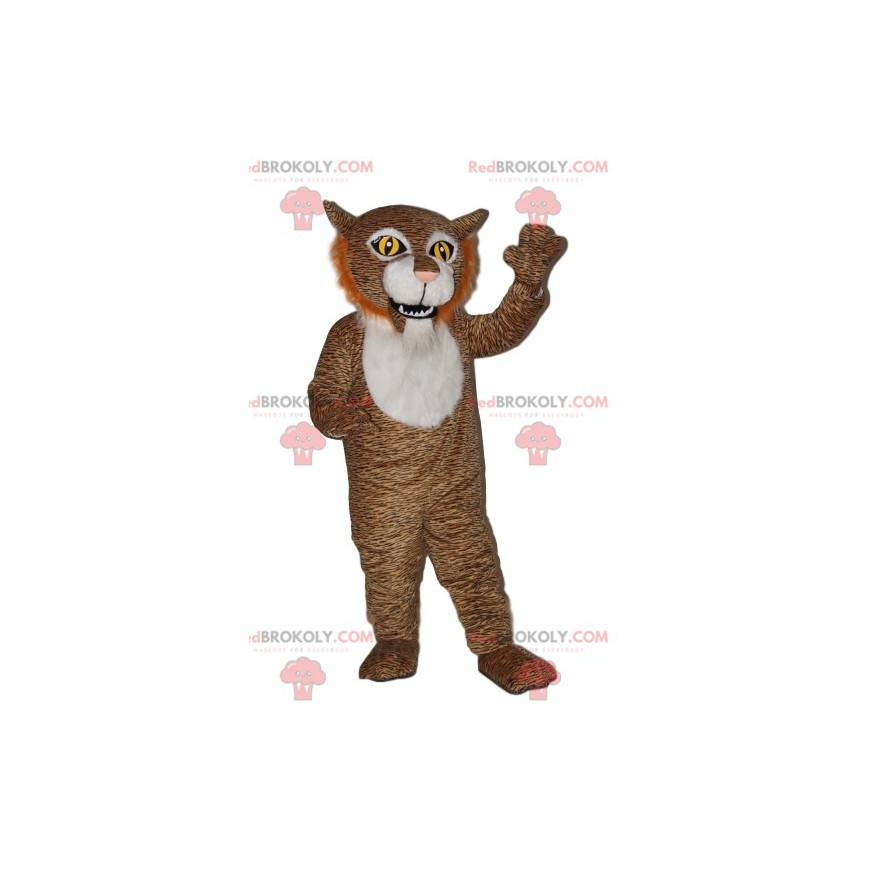 Brun tigermaskot med fortryllende øjne - Redbrokoly.com Brun tigermaskot med fortryllende øjne - Redbrokoly.com