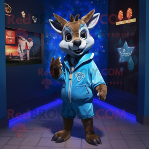 Blue Deer maskot kostume...