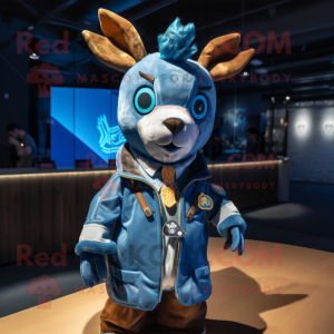 Blue Deer maskot kostume...