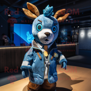 Blue Deer maskot kostym...