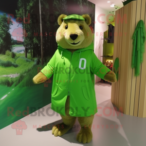 Lime Green Beaver maskot...