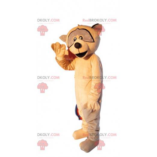 Mascot mapache beige. Disfraz de mapache - Redbrokoly.com