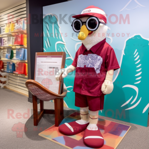 Maroon Swans maskot kostume...