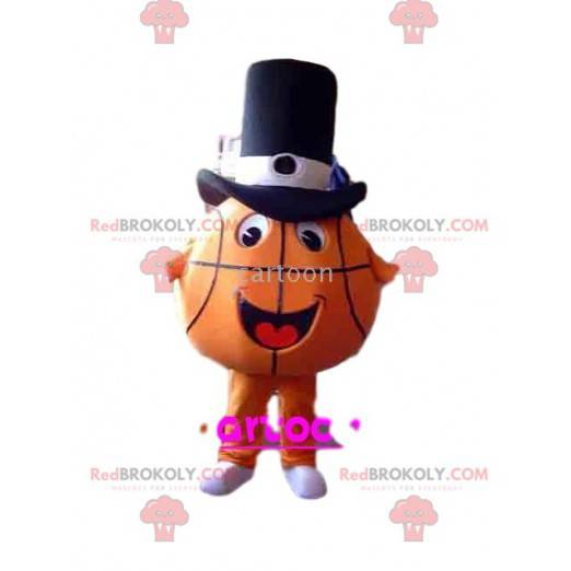 Mascota de baloncesto con sombrero de copa - Redbrokoly.com