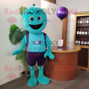 Turkis Grape maskot kostume...