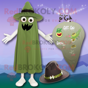 Olive Ghost maskot kostume...