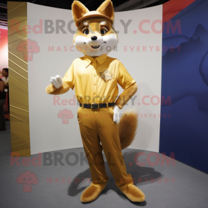 Gold Fox mascotte kostuum...