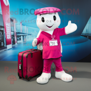 Magenta Hermelijn mascotte...