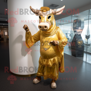 Goldene Zebu Maskottchen...