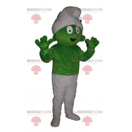 Mycket komisk grön schtroumph maskot - Redbrokoly.com