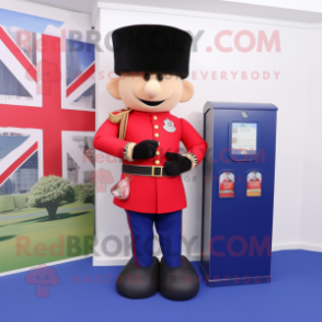 nan British Royal Guard mascot costume character dressed with a Capri Pants and Wallets