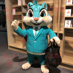 Turquoise Chipmunk mascotte...