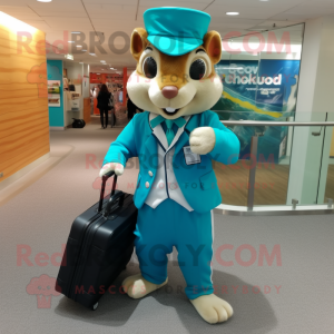 Turquoise Chipmunk mascotte...