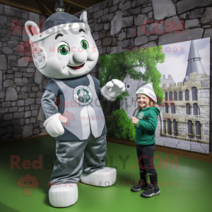 Sølv Irish Castle maskot...