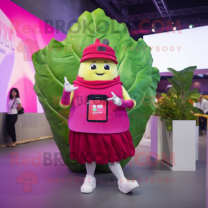 Magenta Cabbage Leaf maskot...