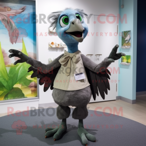 Grå Archaeopteryx maskot...