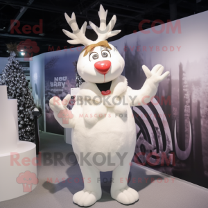 White Reindeer mascotte...