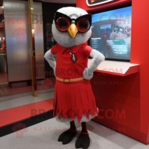 nan Falcon mascot costume character dressed with a A-Line Skirt and Sunglasses