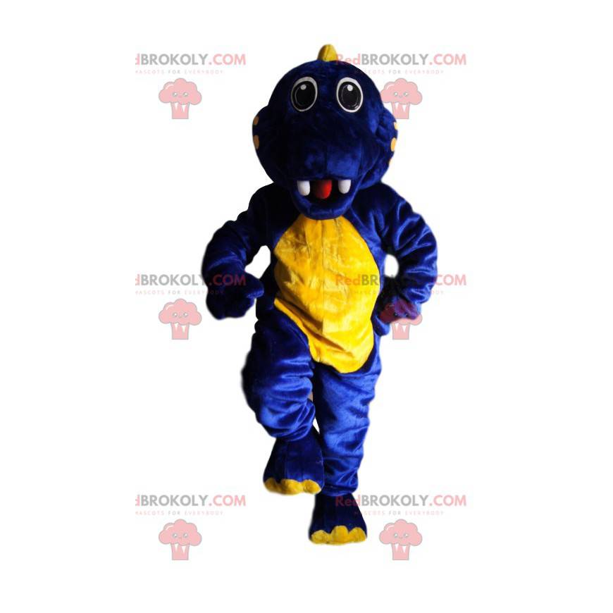 Mascota dinosaurio azul y amarillo medianoche - Redbrokoly.com Mascota dinosaurio azul y amarillo medianoche - Redbrokoly.com