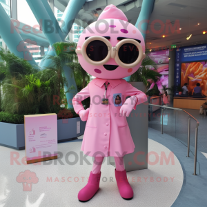 Pink Doctor maskot kostume...