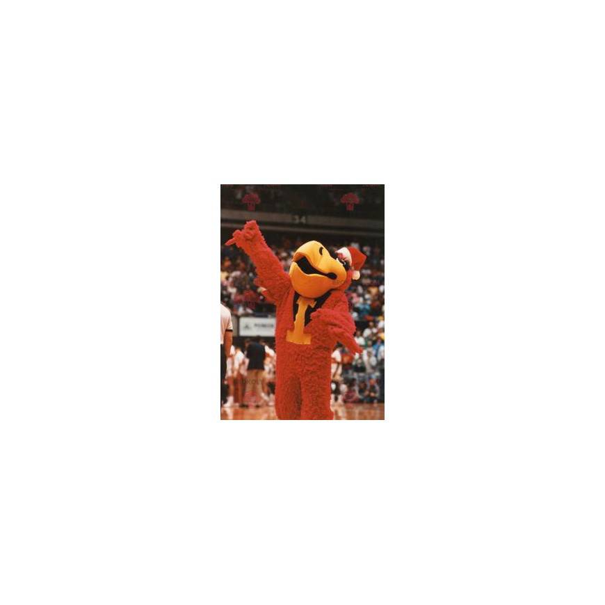 Gigante mascotte uccello rosso nero e giallo - Redbrokoly.com