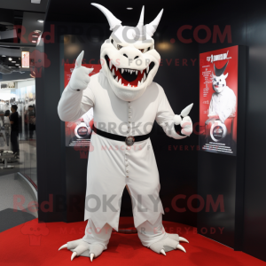 White Devil maskot kostume...