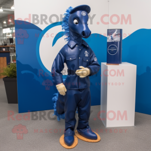 Navy Sea Horse maskot...