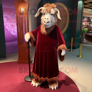 Maroon Angora Goat mascotte...