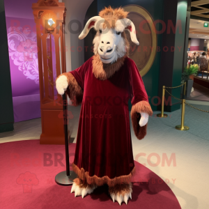 Maroon Angora Goat maskot...