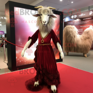 Maroon Angora Goat mascotte...