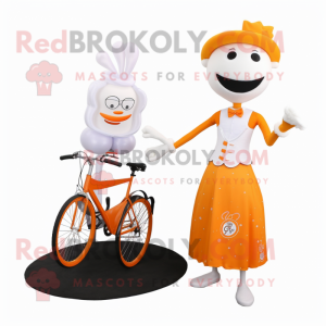 Orange Unicyclist maskot...