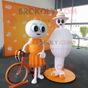 Orange Unicyclist maskot...