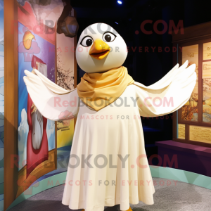 Cream Seagull maskot...