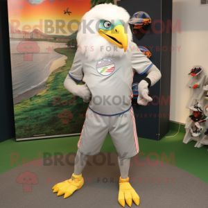 Grå Bald Eagle maskot...