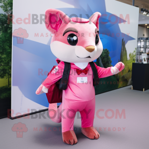 Pink Flying Squirrel maskot...