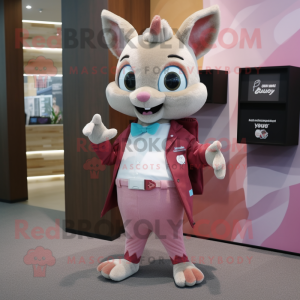 Rosa flygande ekorre maskot...