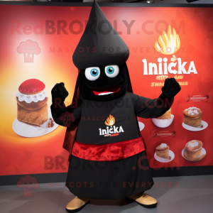 Sort Tikka Masala maskot...