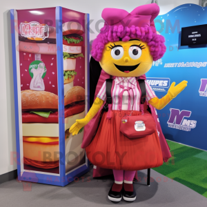 Magenta Burgers maskot...